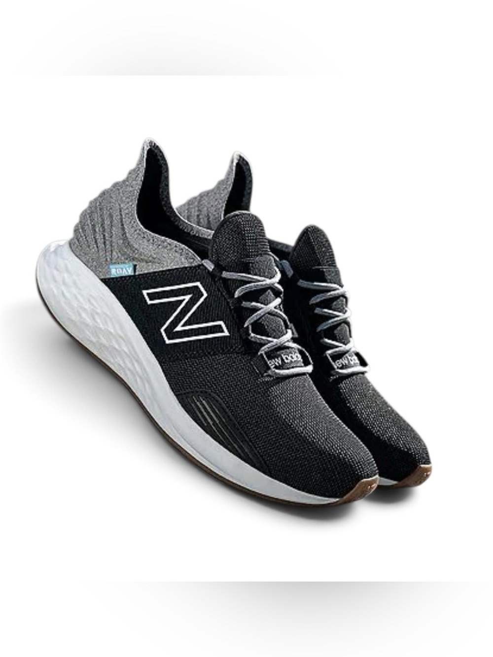 New Balance Men's Fresh Foam Roav Athletic Shoe - Black/Grey with Gum Sole